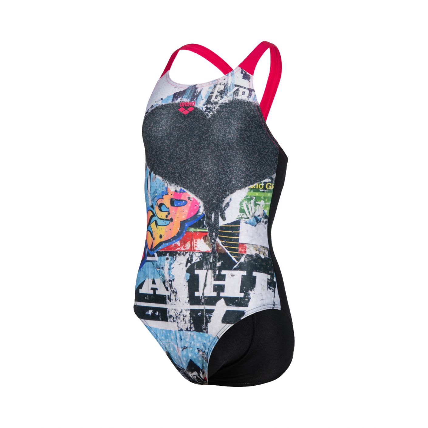 Arena Graffiti Print One-Piece Girls Costume