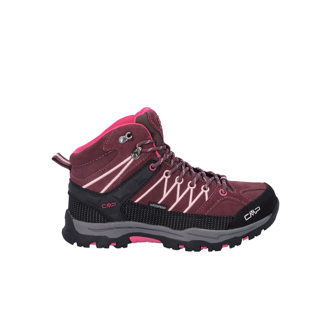 CMP Children's Trekking Boot Rigel Mid Waterproof Plum-Peach Sizes 32-37