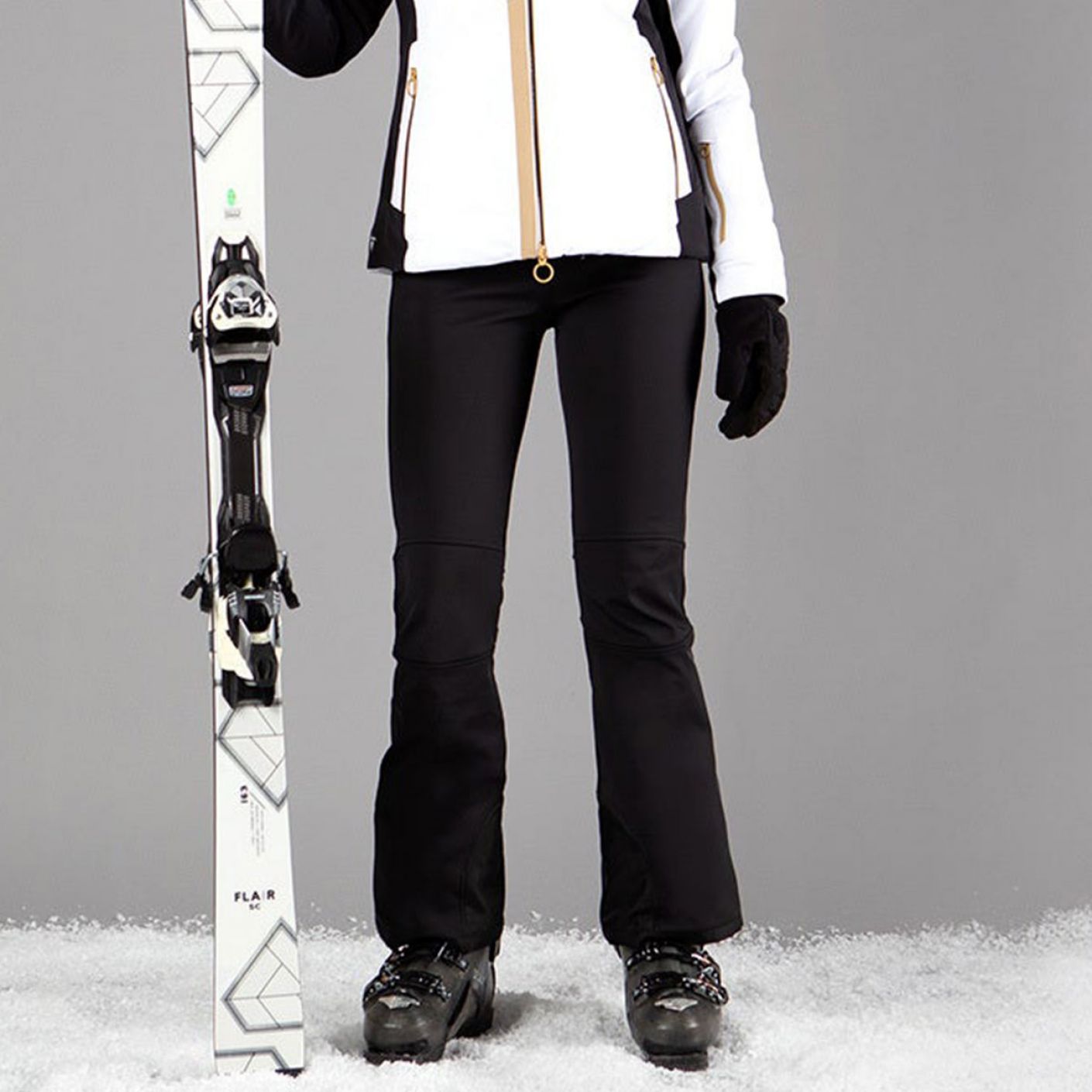 CMP Damen Skihose mit Fleece-Innenschicht Schwarz