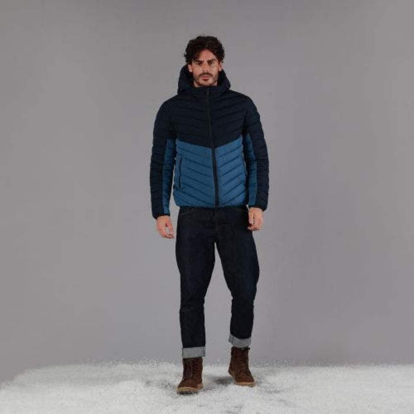 CMP Men's Down Jacket with Recycled Padding Du Pont Sorona Blue