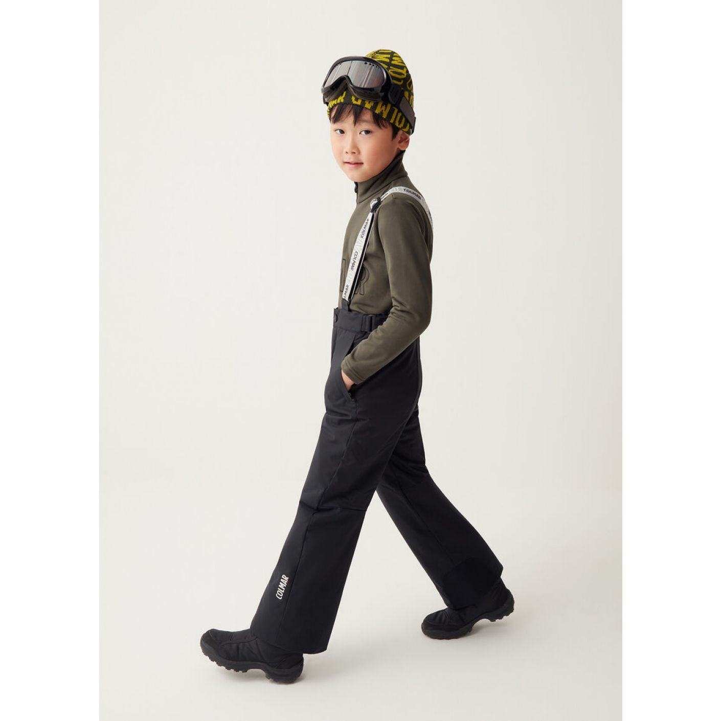 Colmar Kids Ski Salopette in Black Recycled Wadding