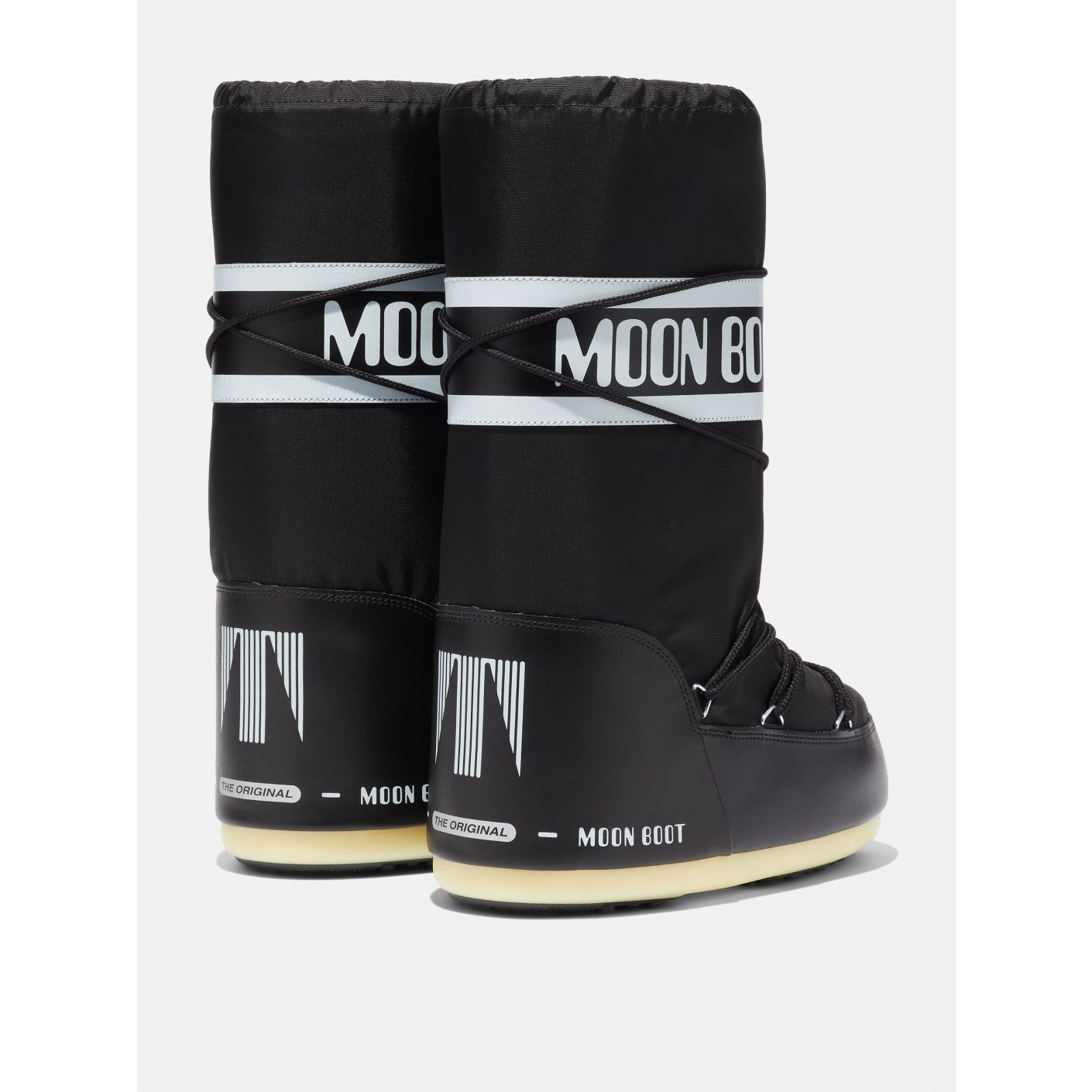 Moon Boot Icon in Black Nylon