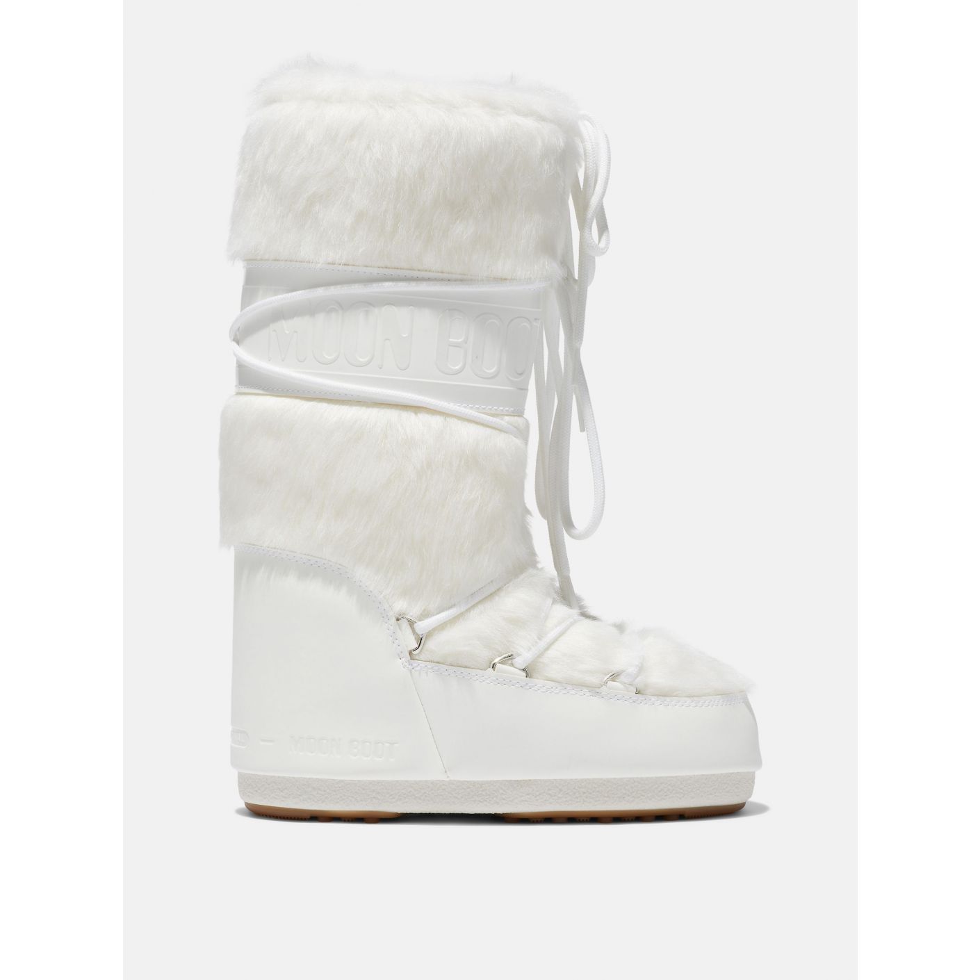 Moon Boot Icon in Ecopelliccia Bianco