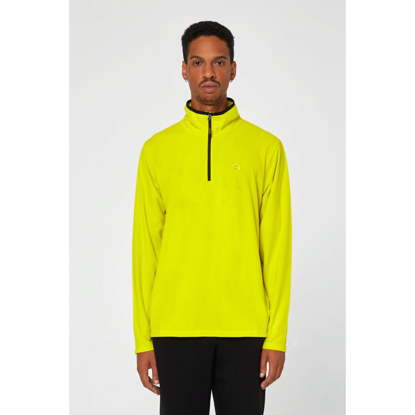 Brekka Men's Recycled Microfleece Zip Up Yellow