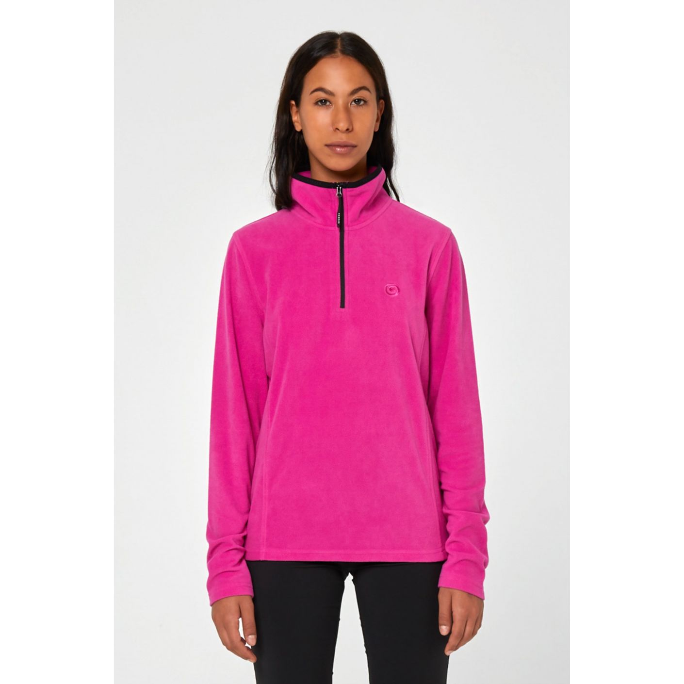 Brekka Women's Recycled Microfleece Zip Up Fuchsia