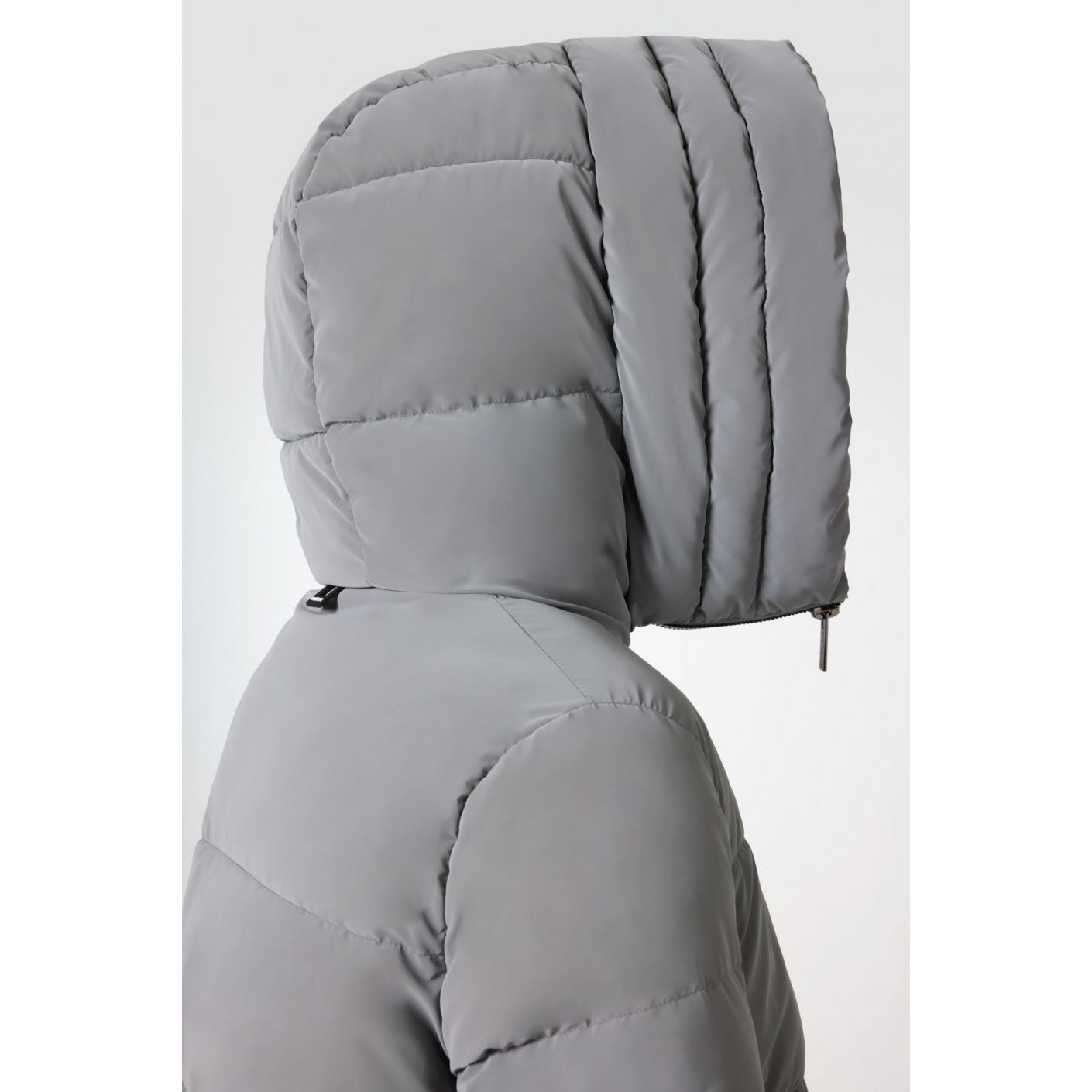 Brekka Velvet Touch Extra Medium Length Down Jacket Grey