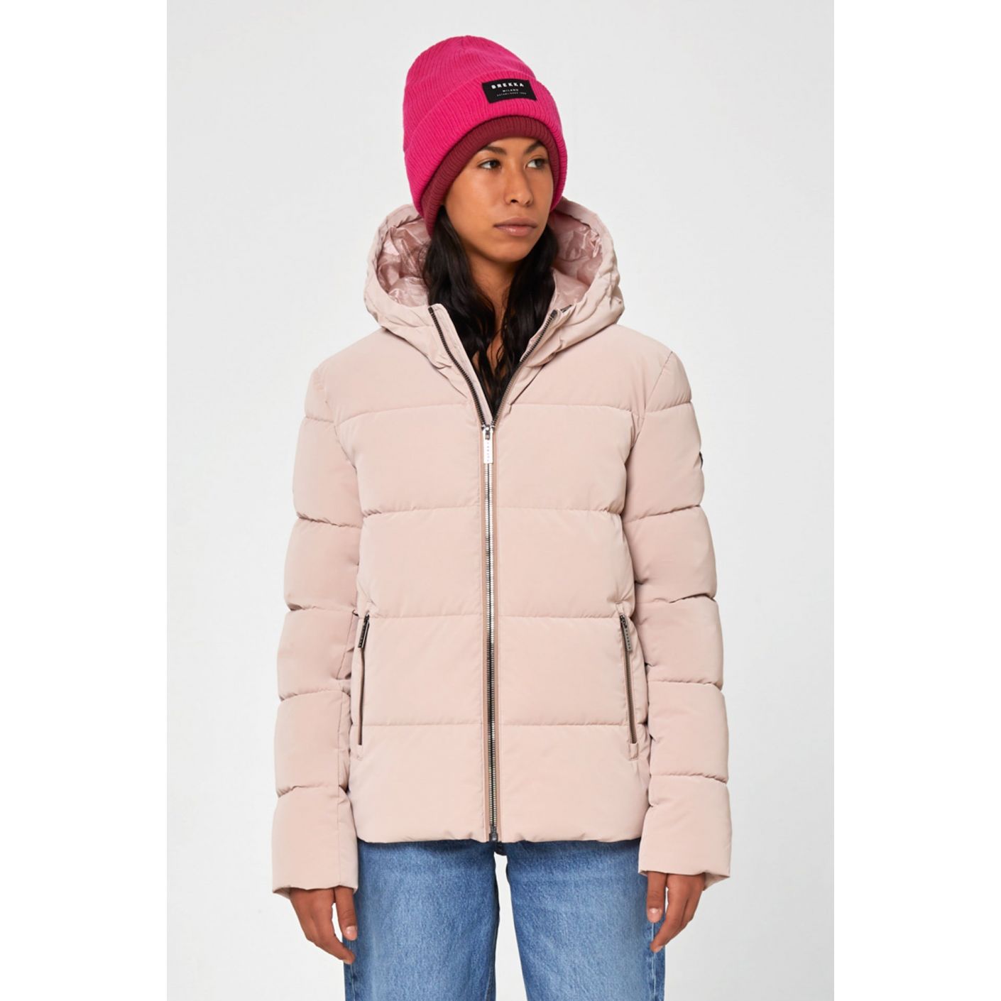 Brekka Velvet Touch Short Down Jacket Pink