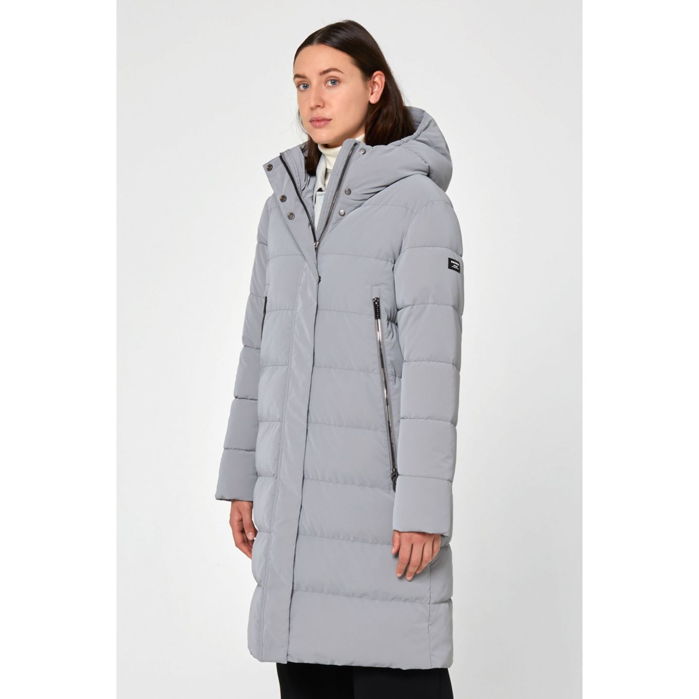 Brekka Velvet Touch Short Down Jacket Grey