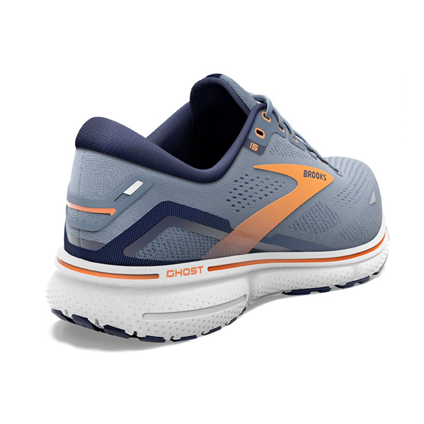 Brooks Ghost 15 Flintstone/Peacoat/Orange Pop for Men