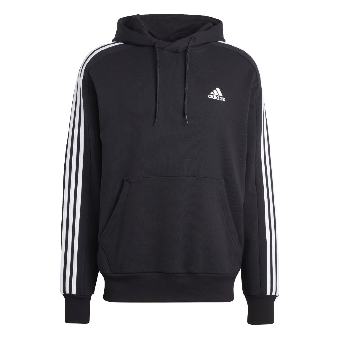 Adidas Felpa 3 Stripes Uomo French Terry c Cappuccio