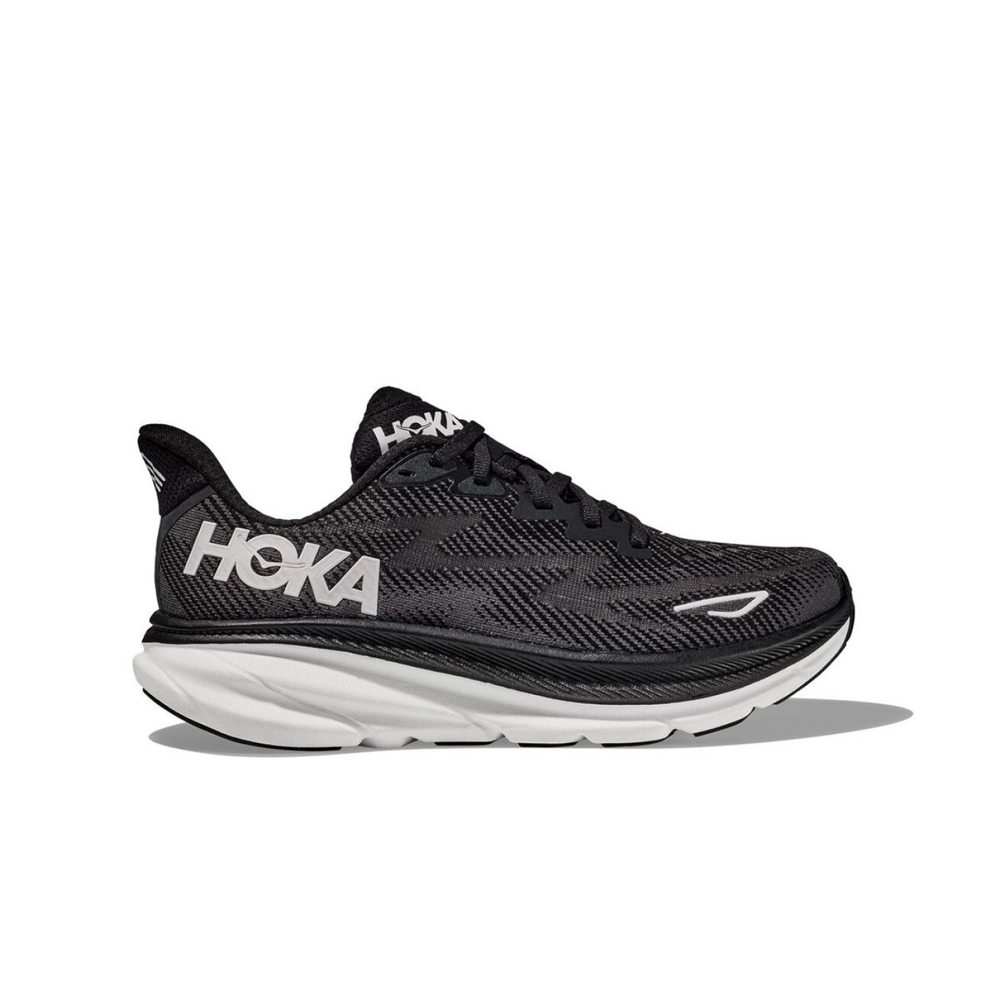 Hoka Clifton 9 Black / White da Uomo