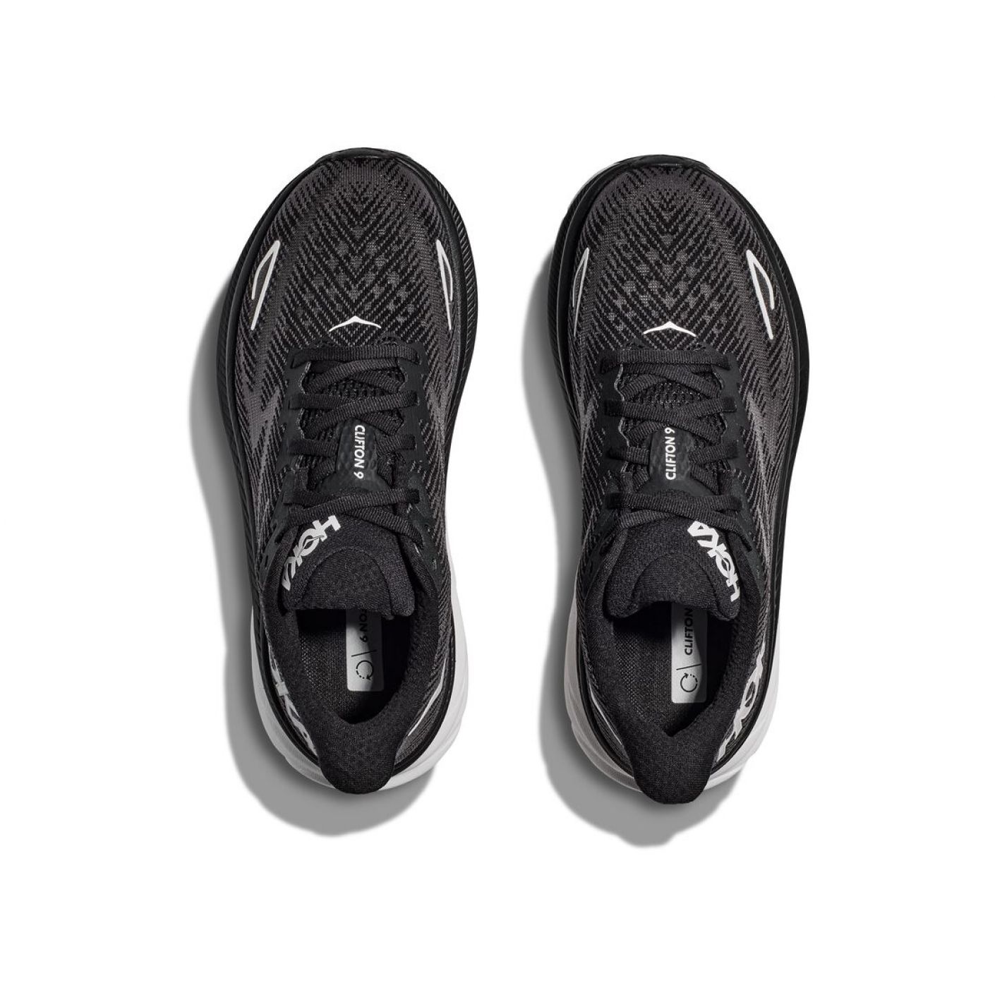 Hoka Clifton 9 Black / White da Uomo