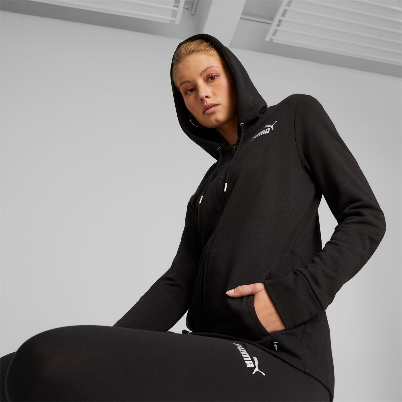 Puma Metallic Tracksuit Tr Black