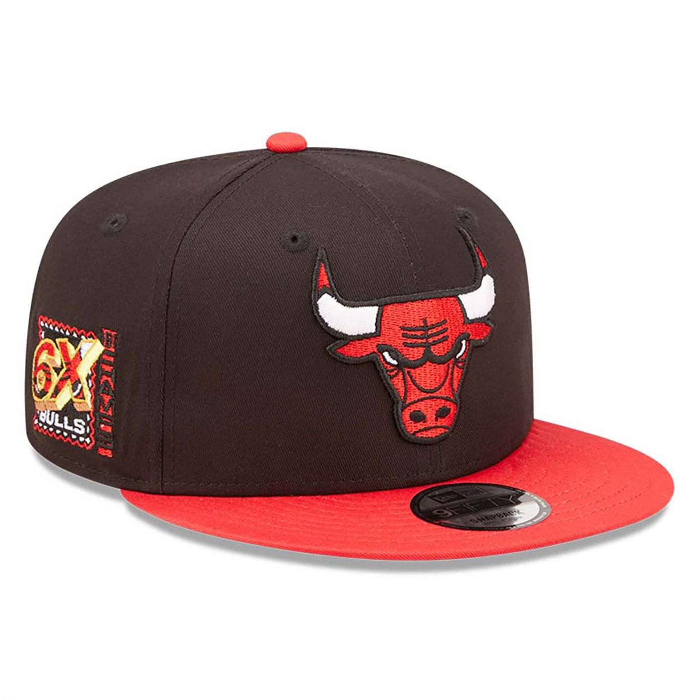 New Era Cappellino 9FIFTY Snapback Chicago Bulls Team Patch Nero