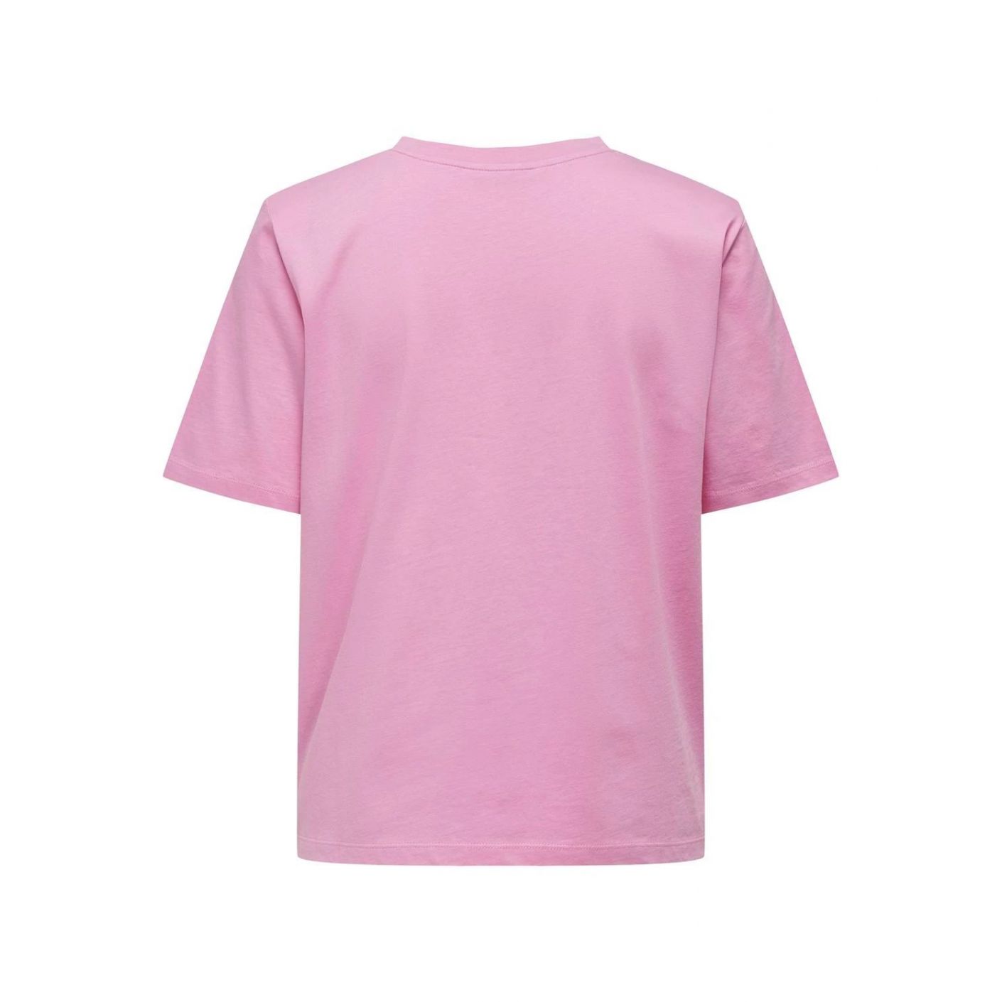 Only T-Shirt basic a tinta unita Begonia Pink da Donna