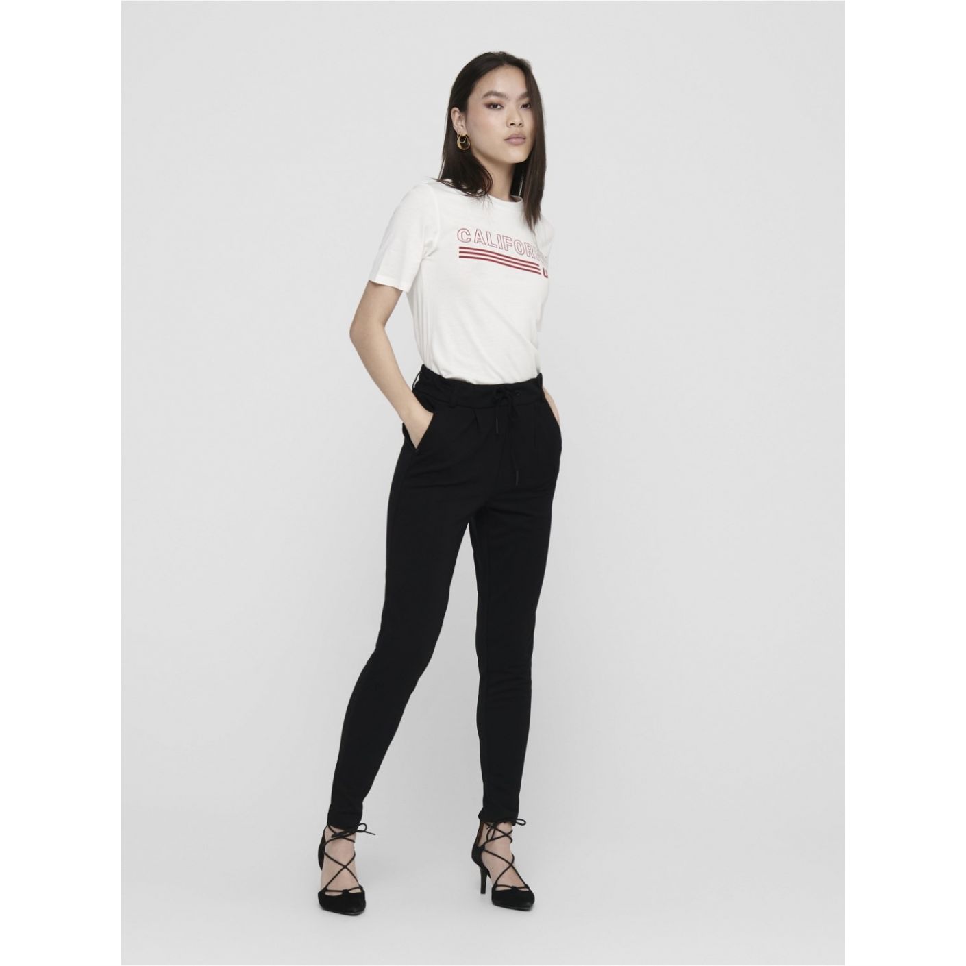 Only Poptrash Black Pants for Women