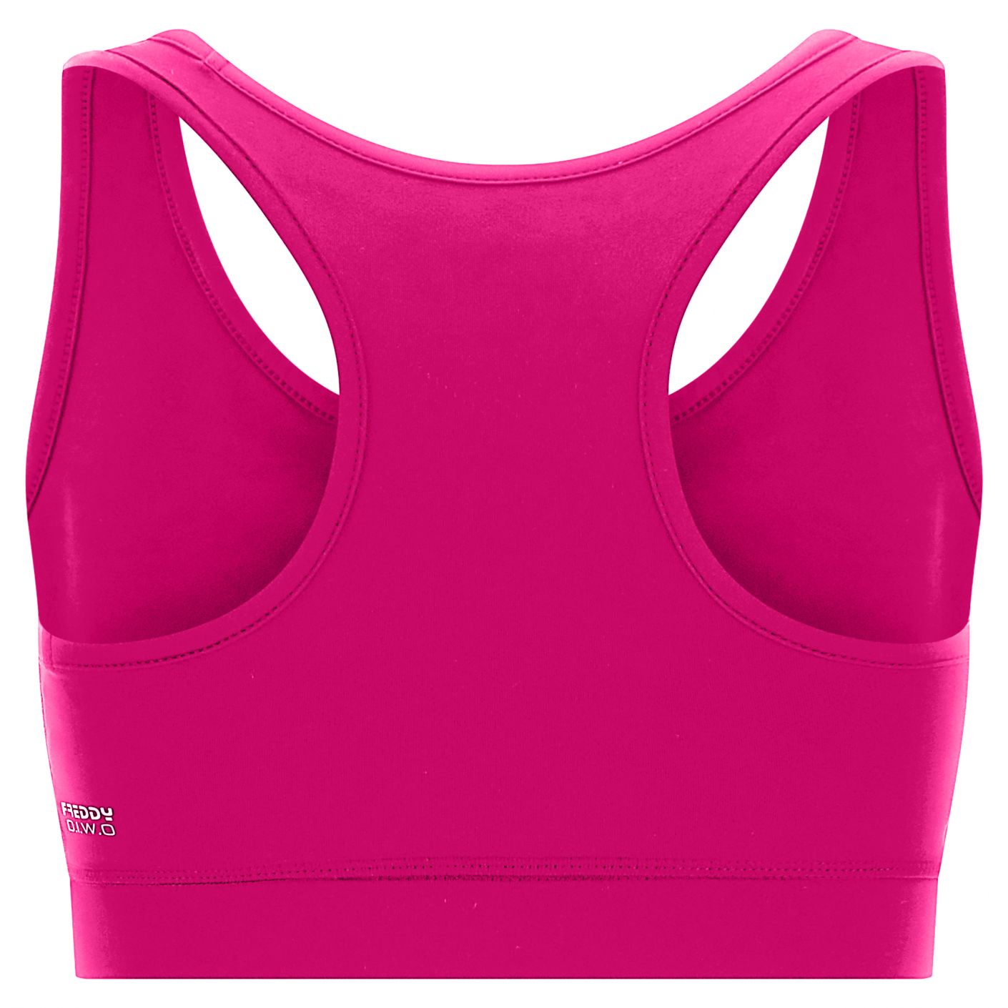 Freddy SPORT BRA SOSTEGNO MEDIO IN ECO D.I.W.O.®, SPALLE A VOGATORE, LOGO GOMMATO A CONTRASTO SUL FRONTE