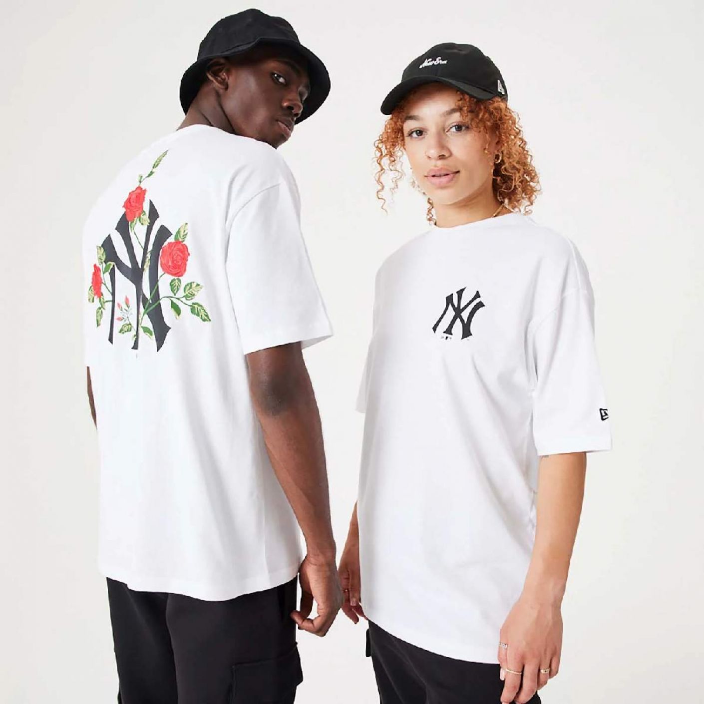 New Era ‌T-shirt oversize New York Yankees MLB Floral Graphic bianca