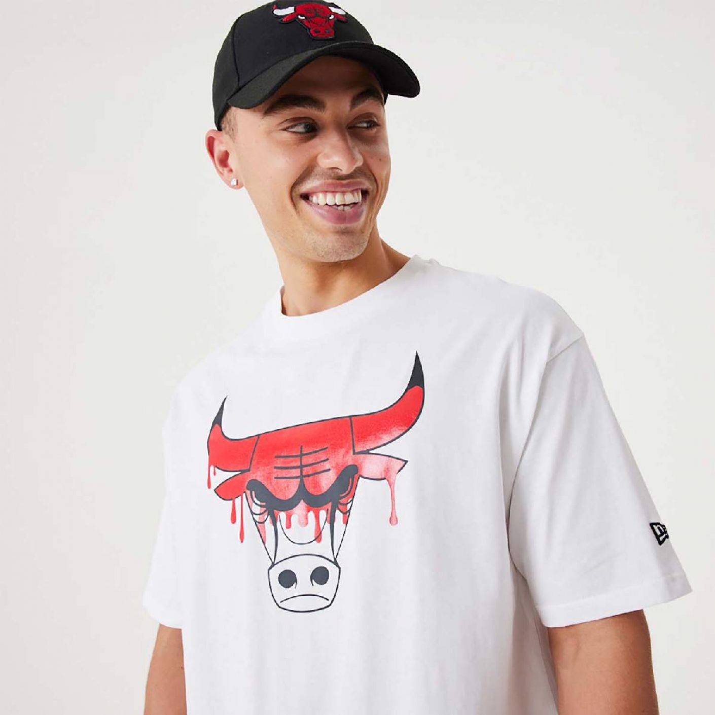 New Era ‌T-Shirt Chicago NBA Drip Logo Bulls bianca