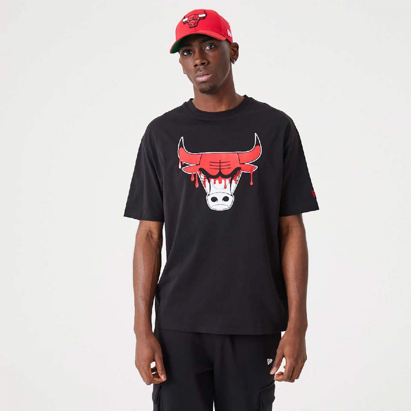 New Era ‌Chicago NBA Drip Logo Bulls T-Shirt black