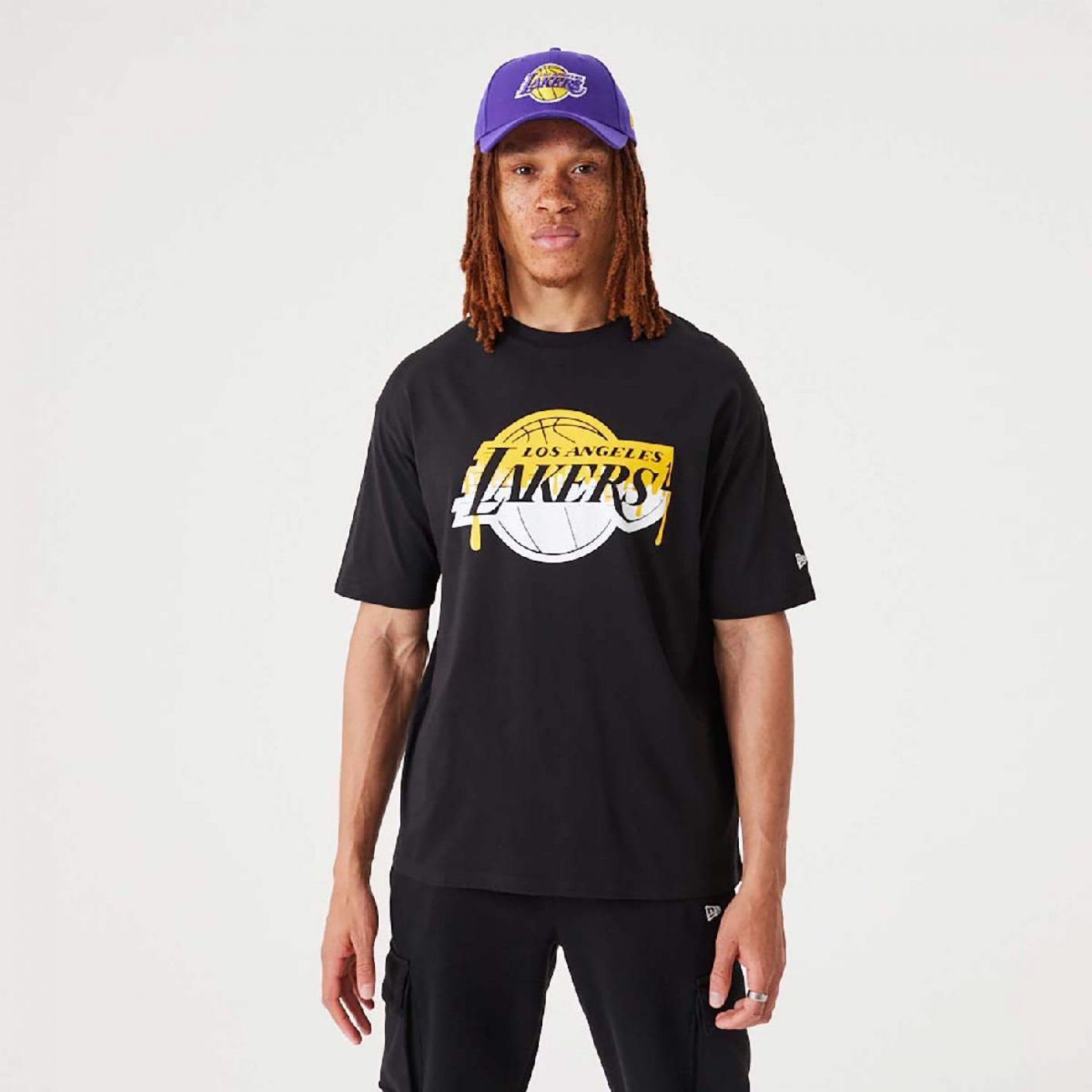 New Era ‌LA Lakers NBA Drip Logo T-Shirt black