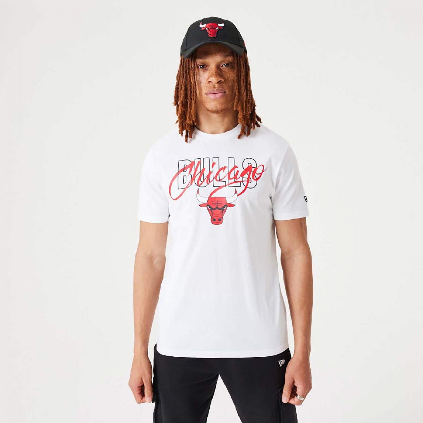 New Era Chicago Bulls NBA Script T-Shirt white