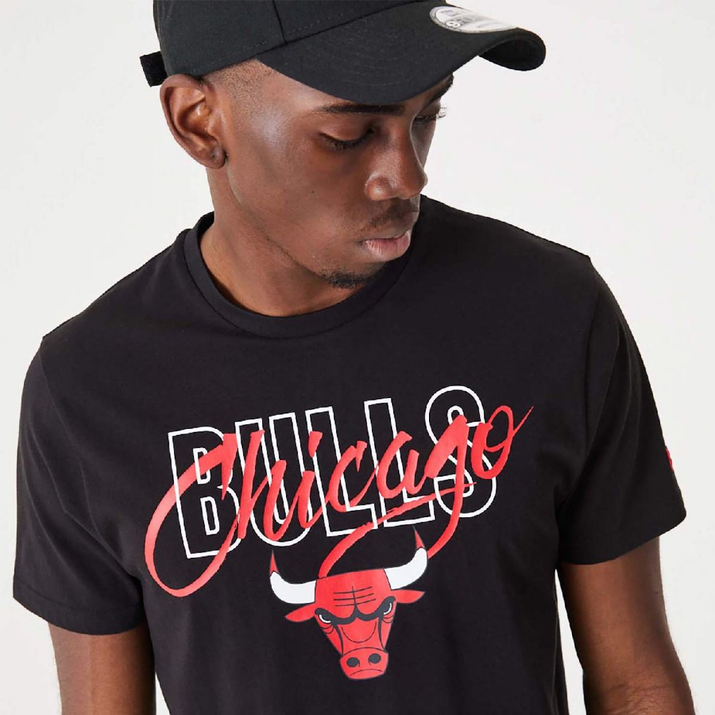 New Era T-Shirt Chicago Bulls NBA Script nera