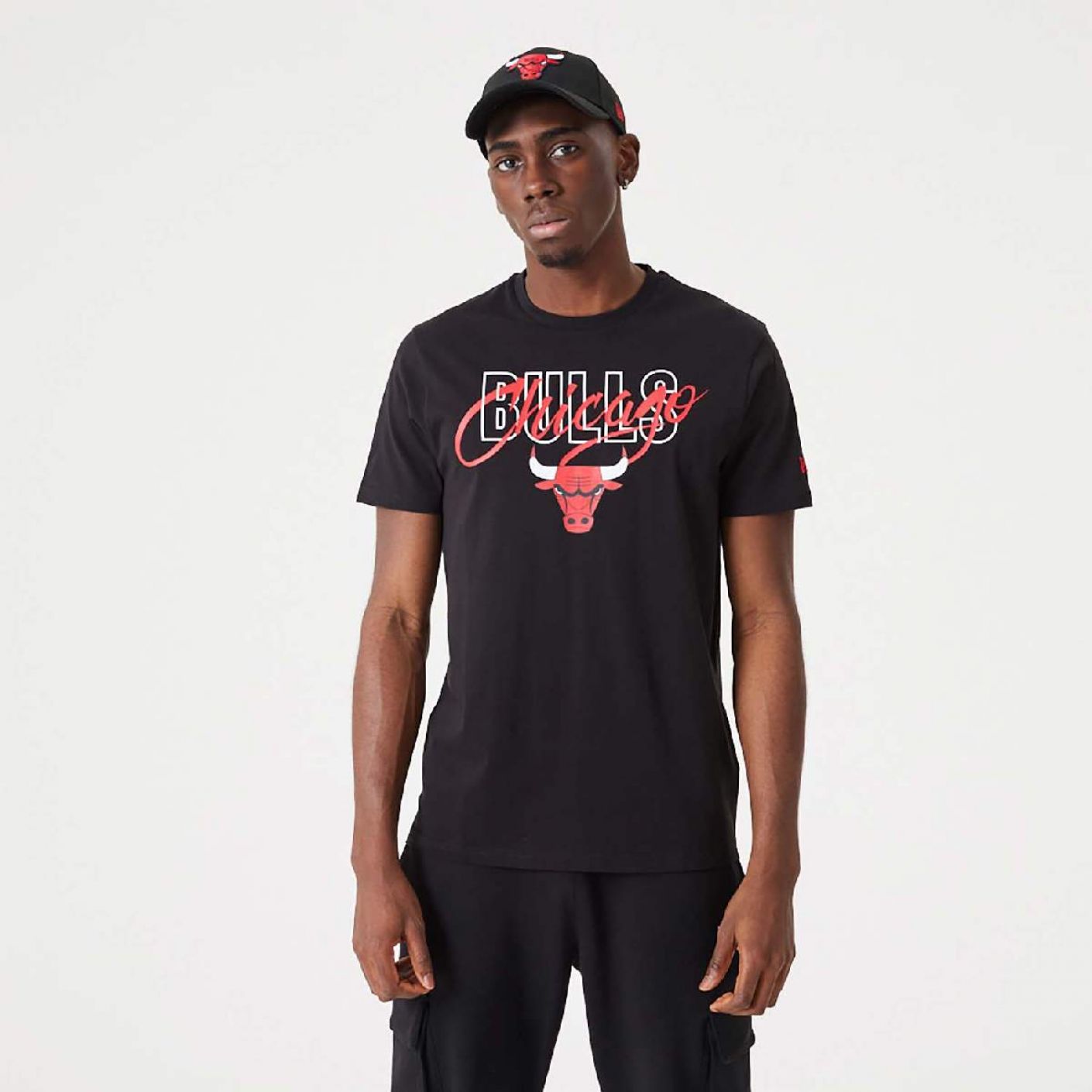 New Era Chicago Bulls NBA Script T-Shirt black