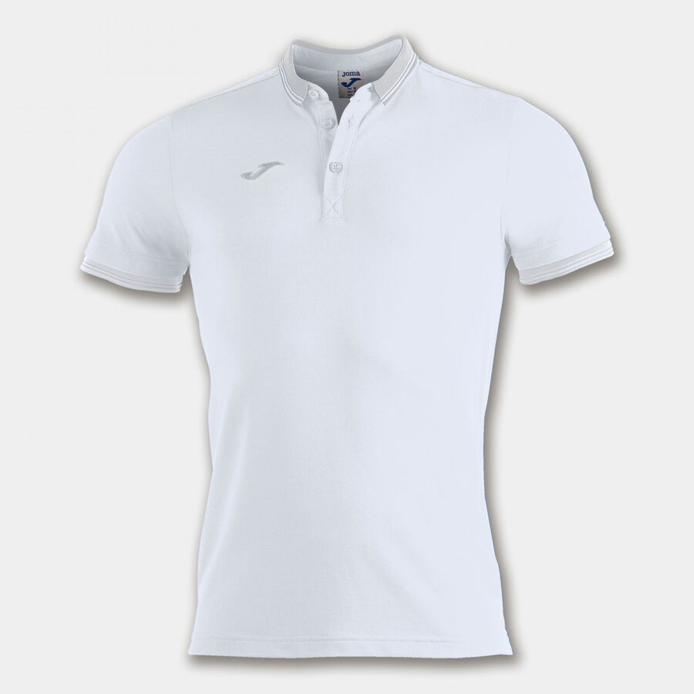 Joma Bali II Weißes Kurzarm-Poloshirt für Herren