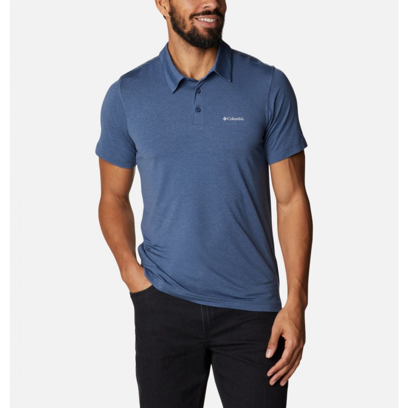 Columbia Polo Tech Trail Dark Mountain Heather for men