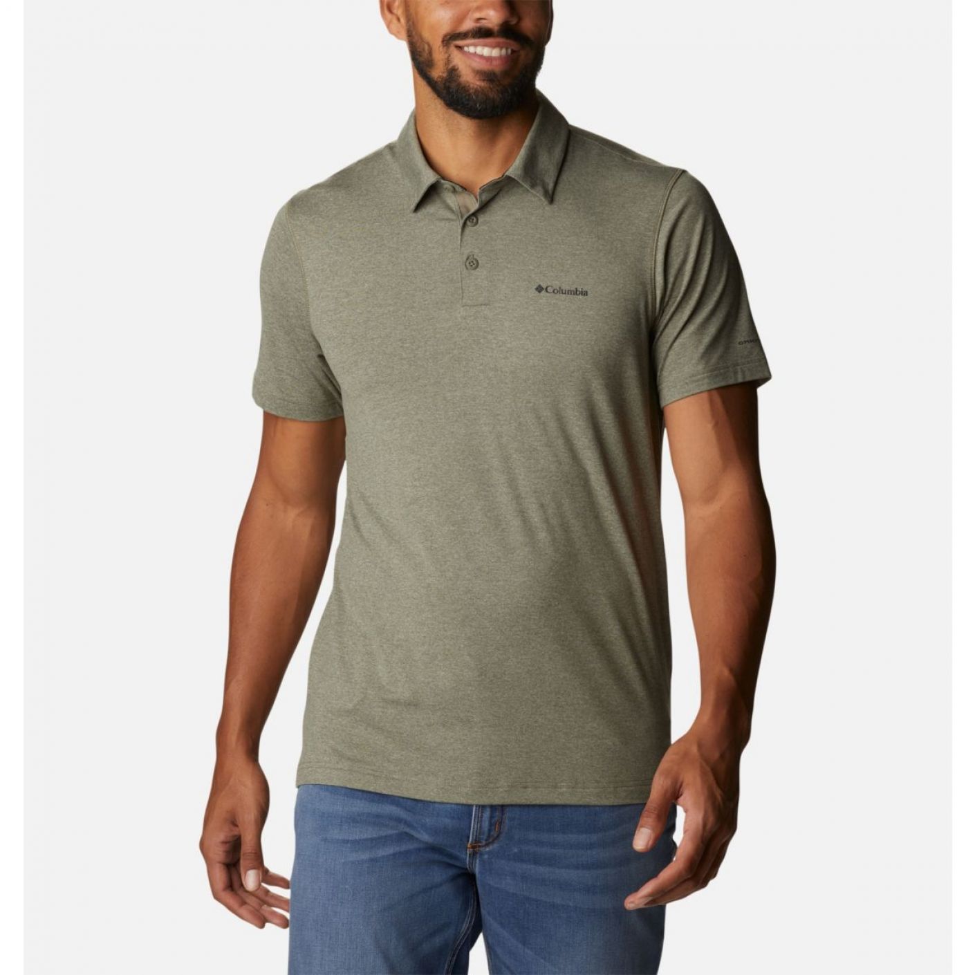 Columbia Polo Tech Trail Stone Green Heather Men