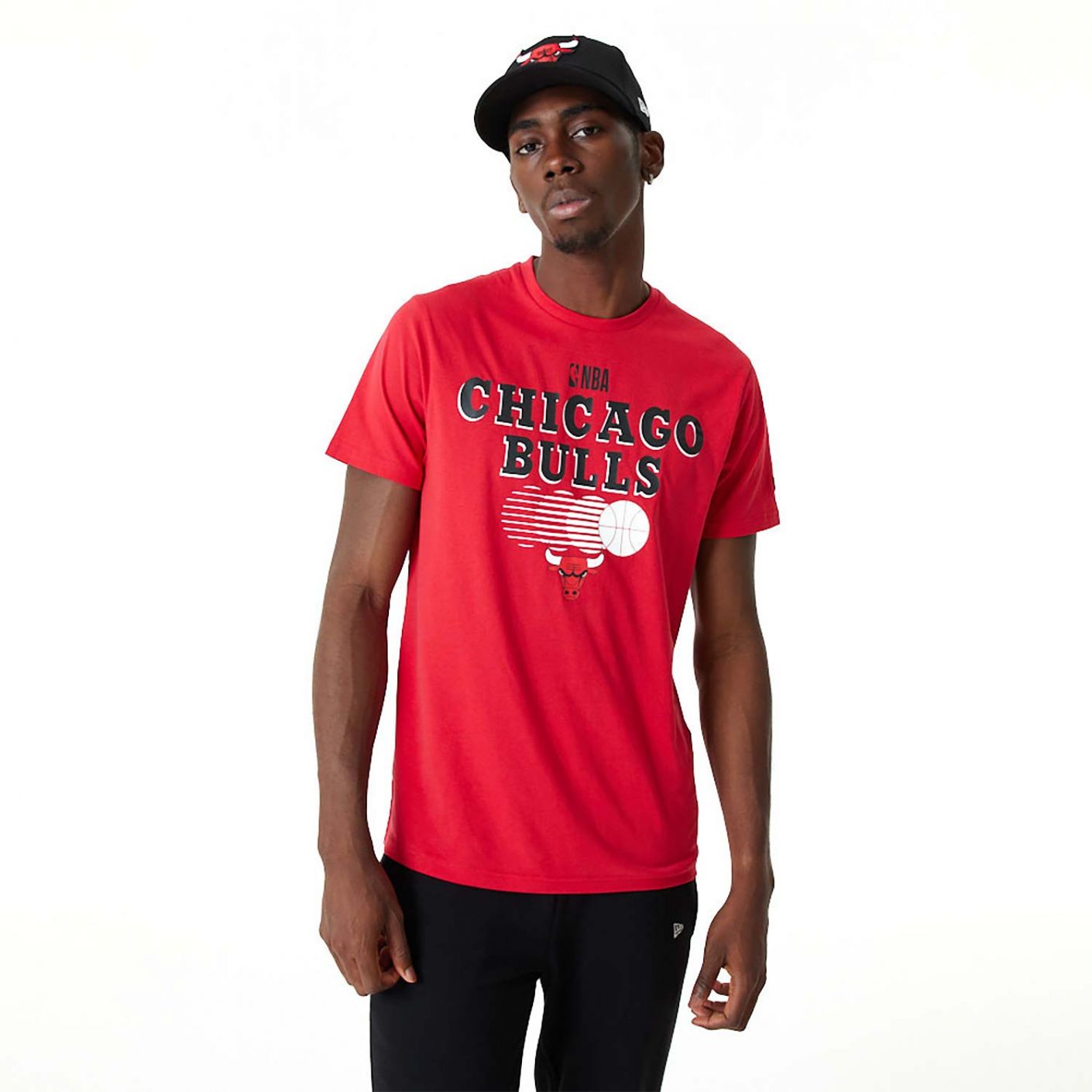 New Era Chicago Bulls NBA Team Graphic T-Shirt Red