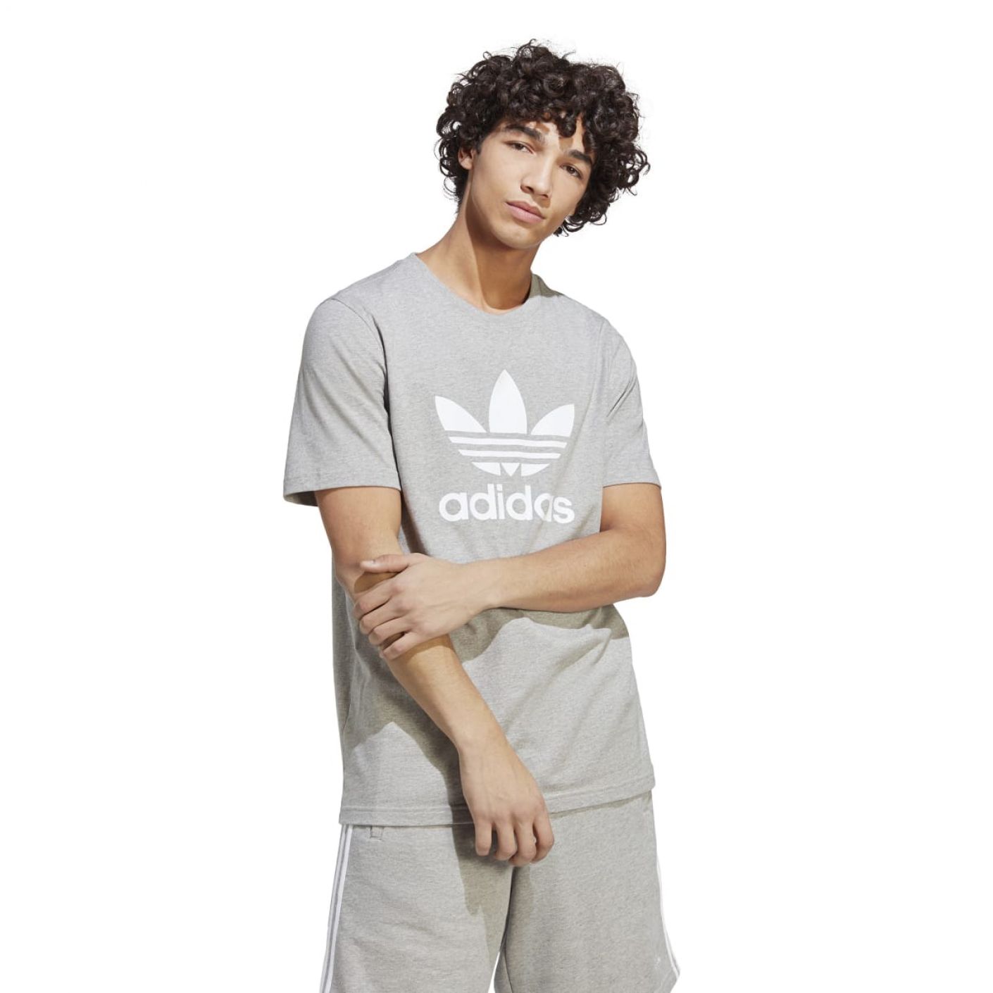 Adidas T-Shirt Trefoil Grigia