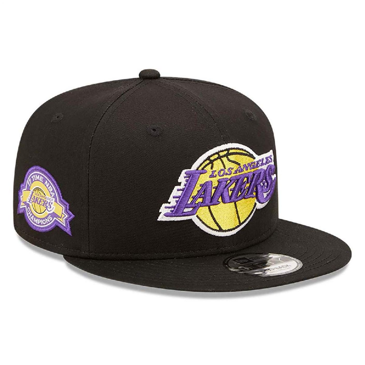 New Era Cappellino 9FIFTY Snapback LA Lakers Team Side Patch Nero