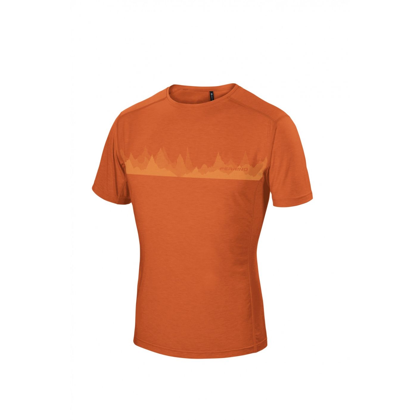 Ferrino Herren Warmes Orange-Blau-T-Shirt