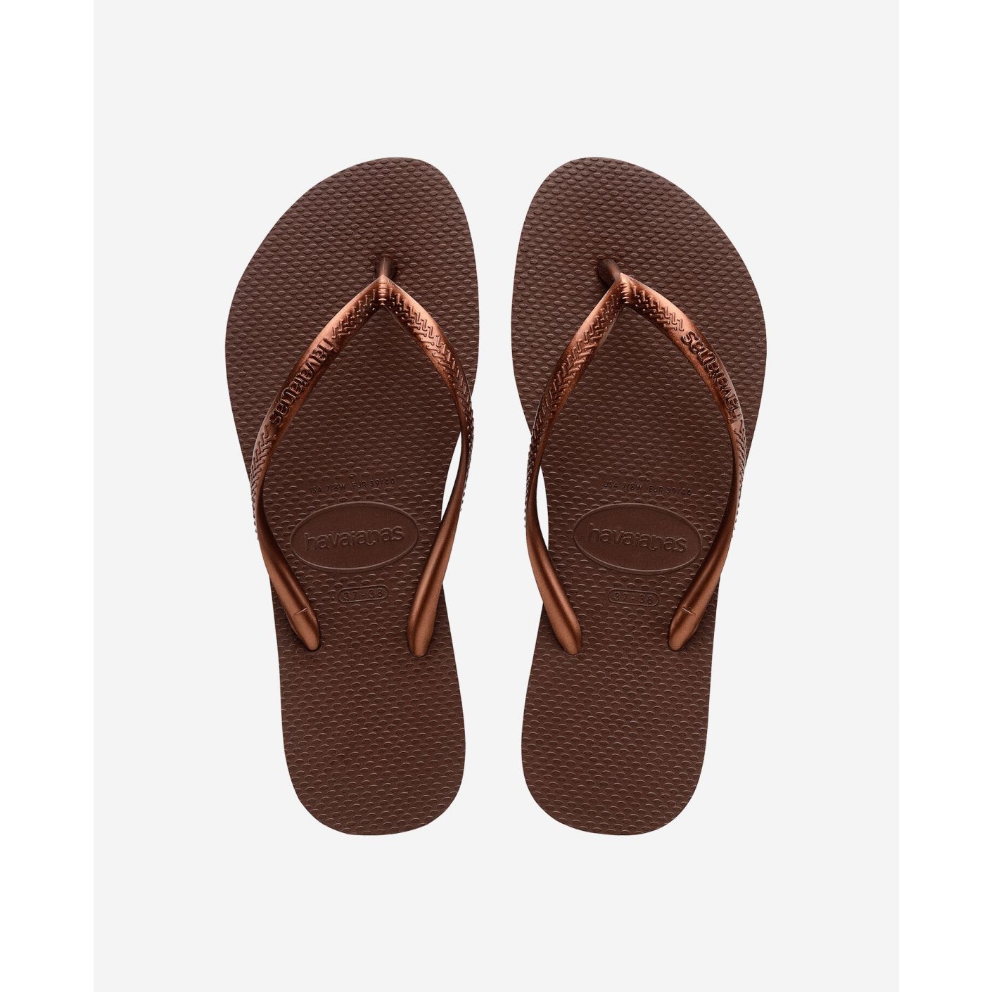 Havaianas Slim Brown Flip Flops for Women