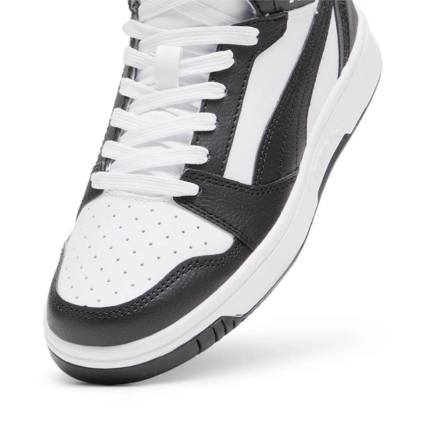 Puma Rebound v6 Mid White/Black Boy