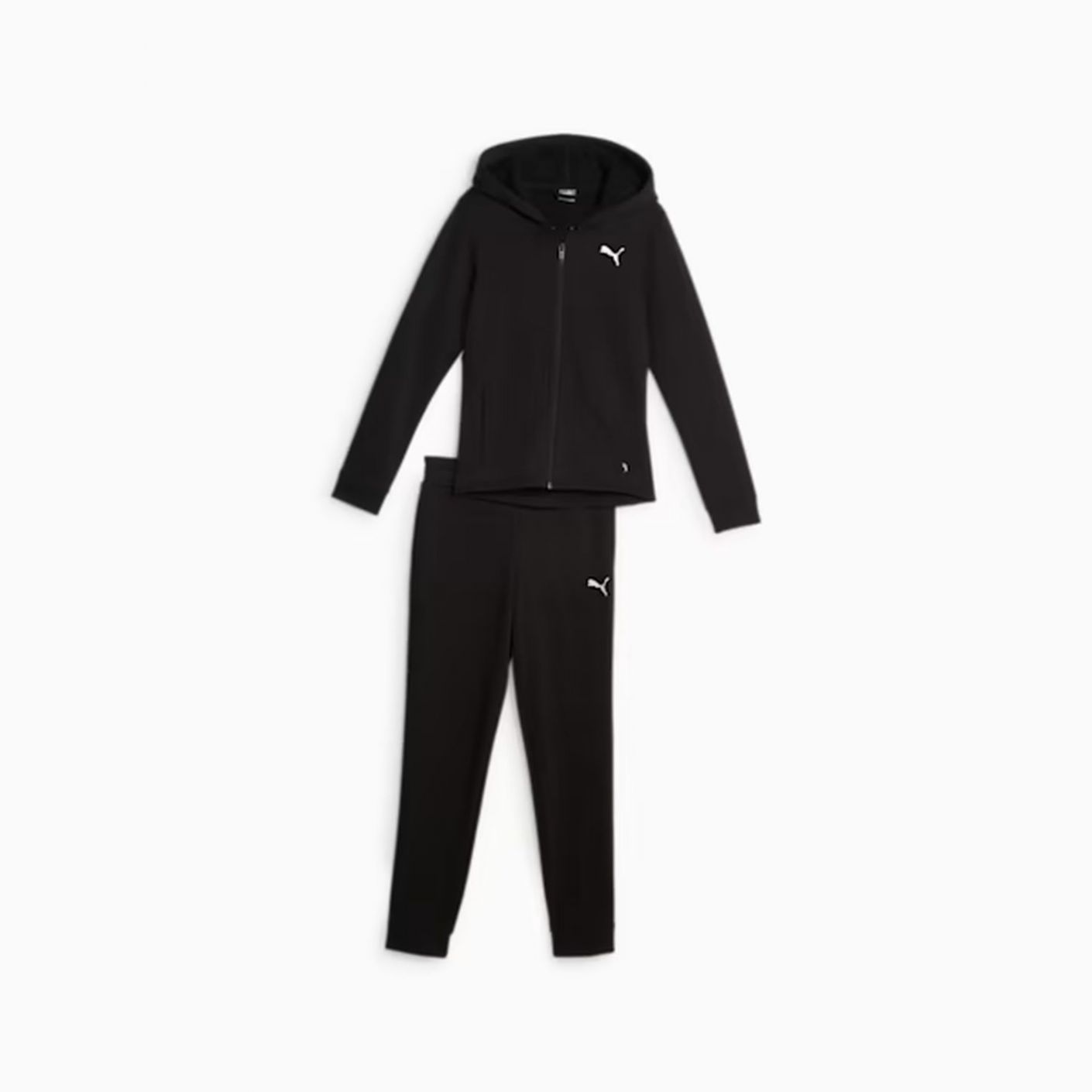 Puma Girls' Black Hoodie Tracksuit