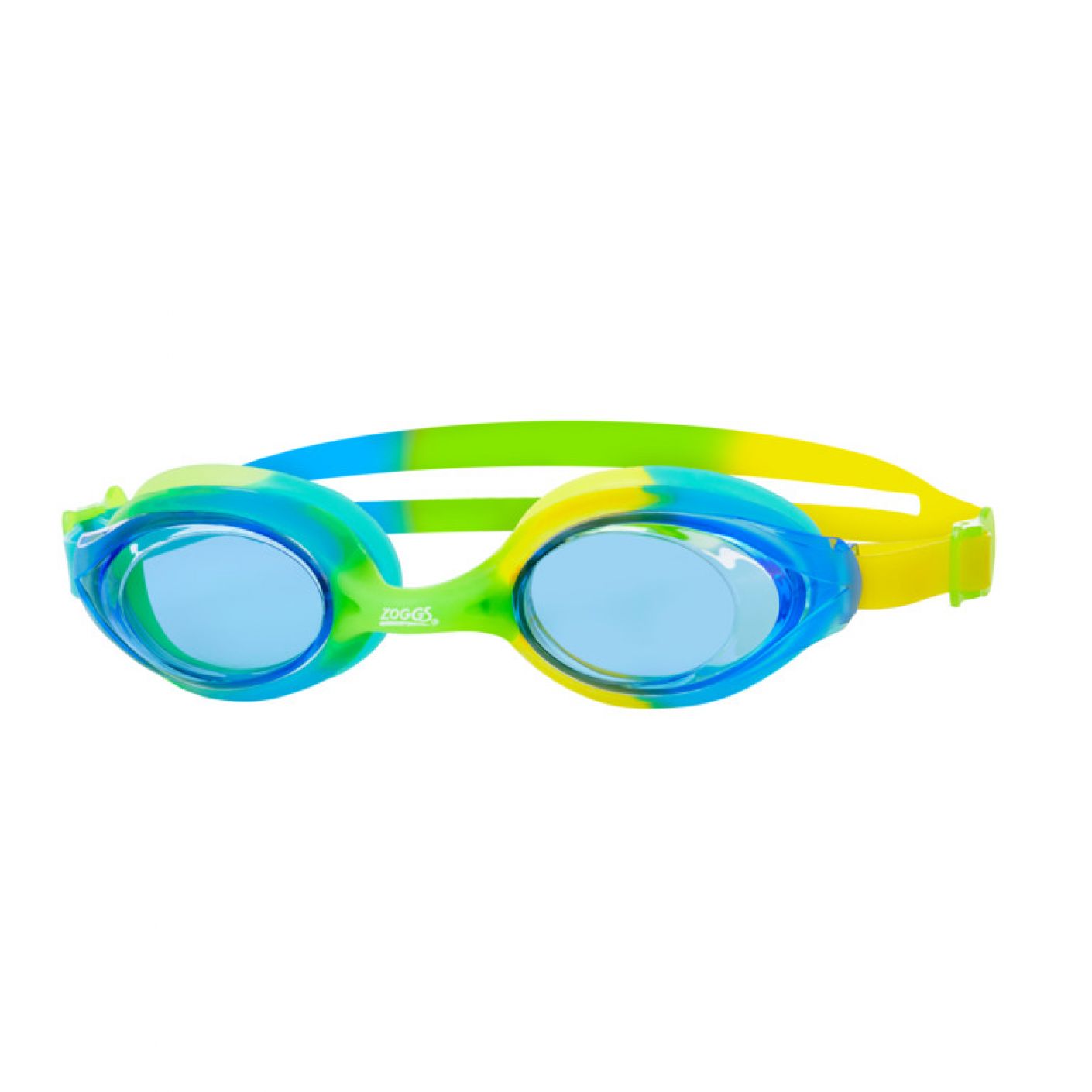 Zoggs Bondi Junior Goggles Green/Yellow - Blue Lens