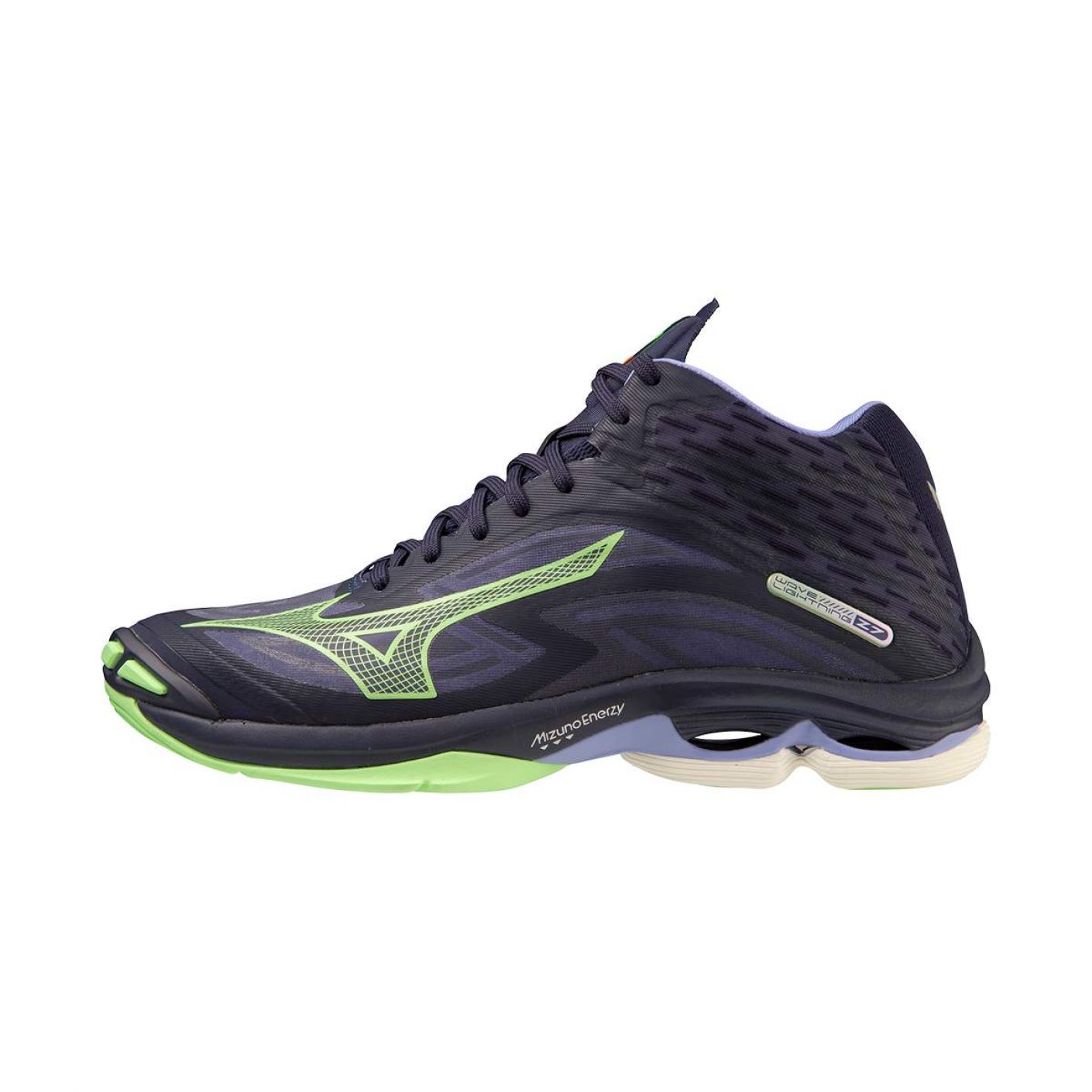 Mizuno Wave Lightning Z7 MID Evening Blue/Techno Green/Ioli for Men