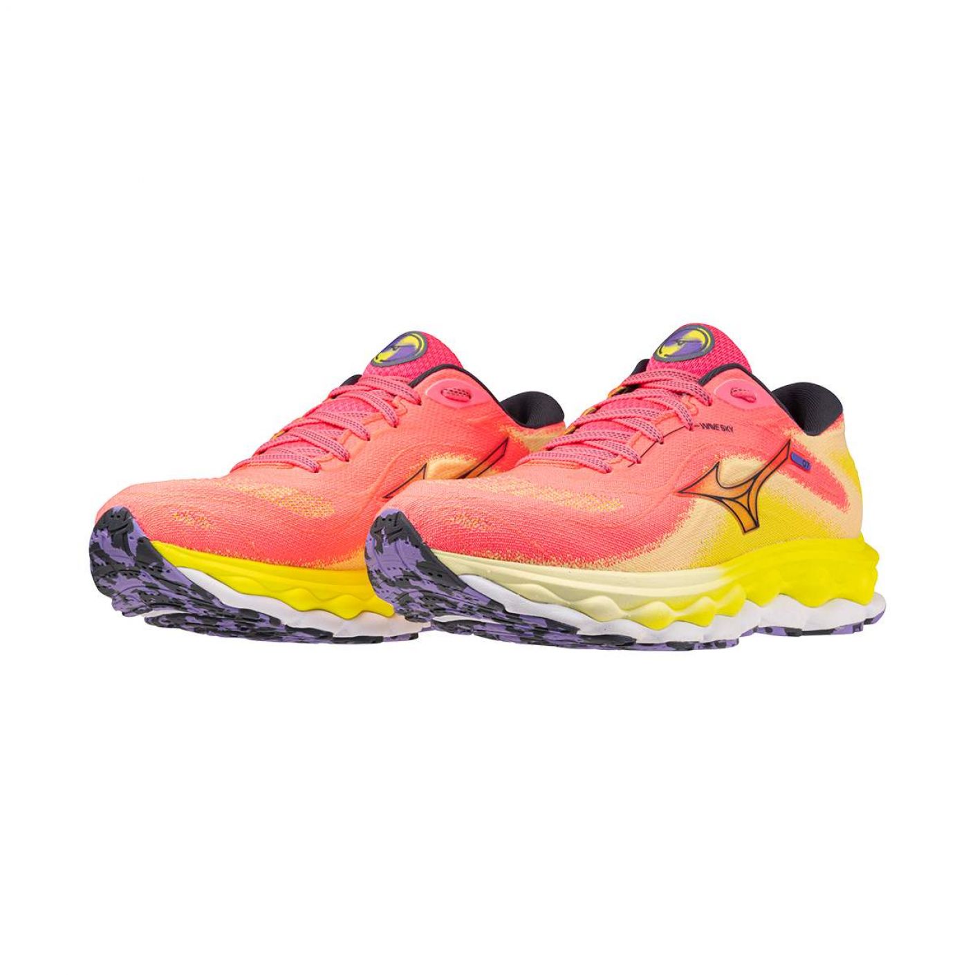 Mizuno Wave Sky 7 Yellow Pink for Women