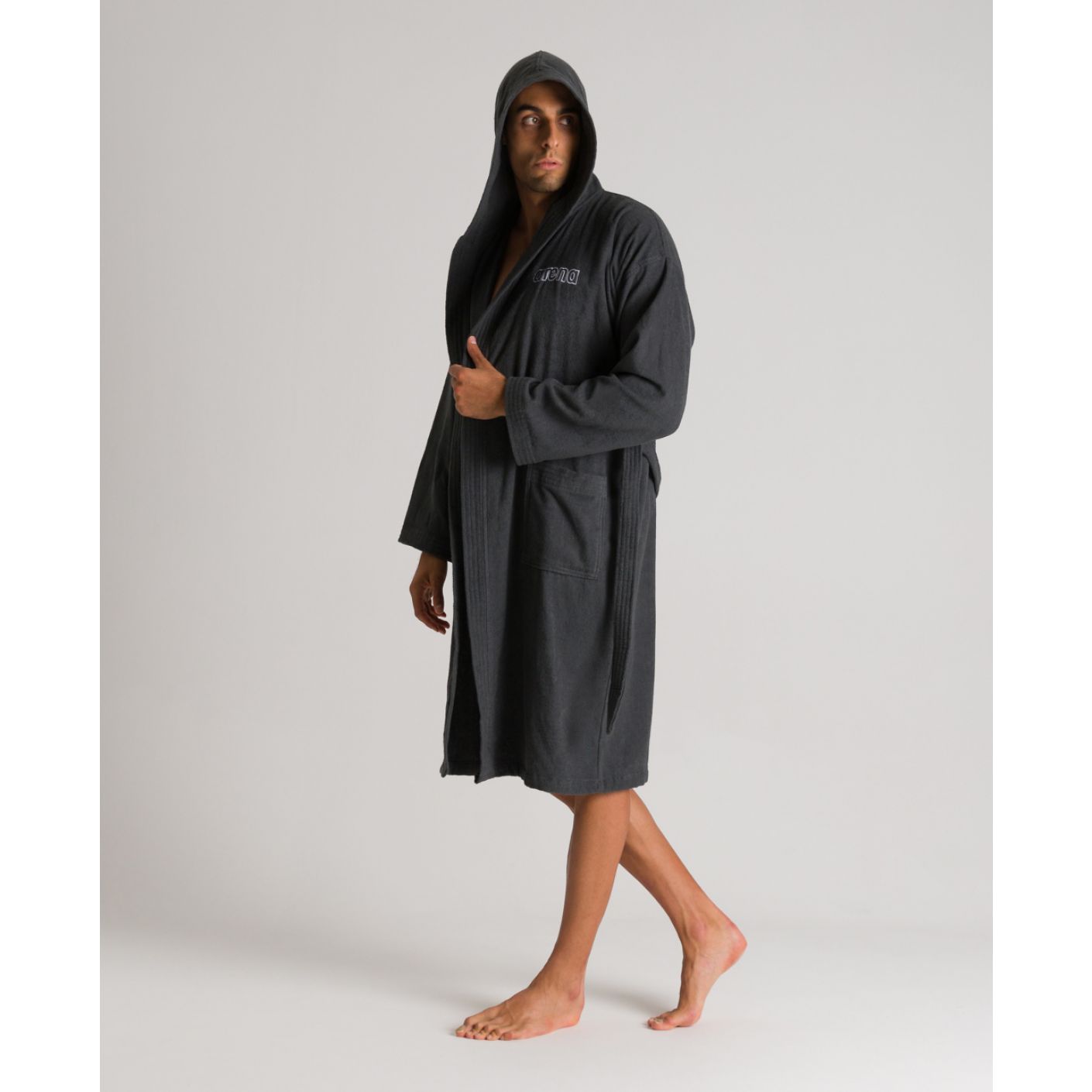 Arena Bathrobe Zeppelin Light Cotton Asphalt