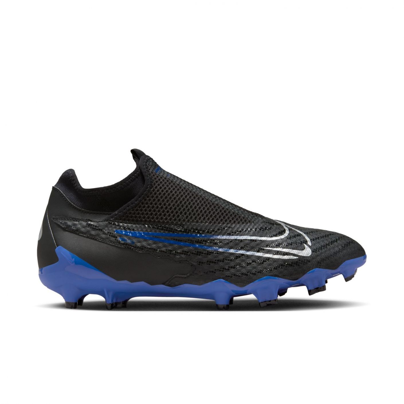 Nike Phantom GX Academy DF Fg/Mg Schwarz/Chrome Hyper Royal 