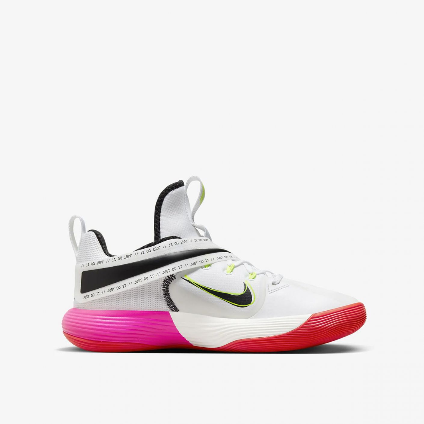 Nike React Hyperset Weiß/Bright Crimson/Pink Blast/Schwarz