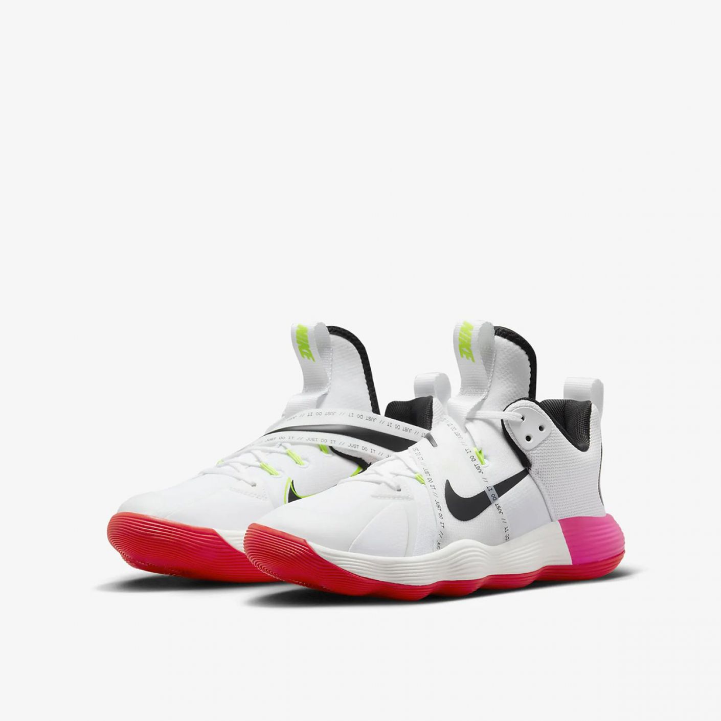 Nike React Hyperset Weiß/Bright Crimson/Pink Blast/Schwarz