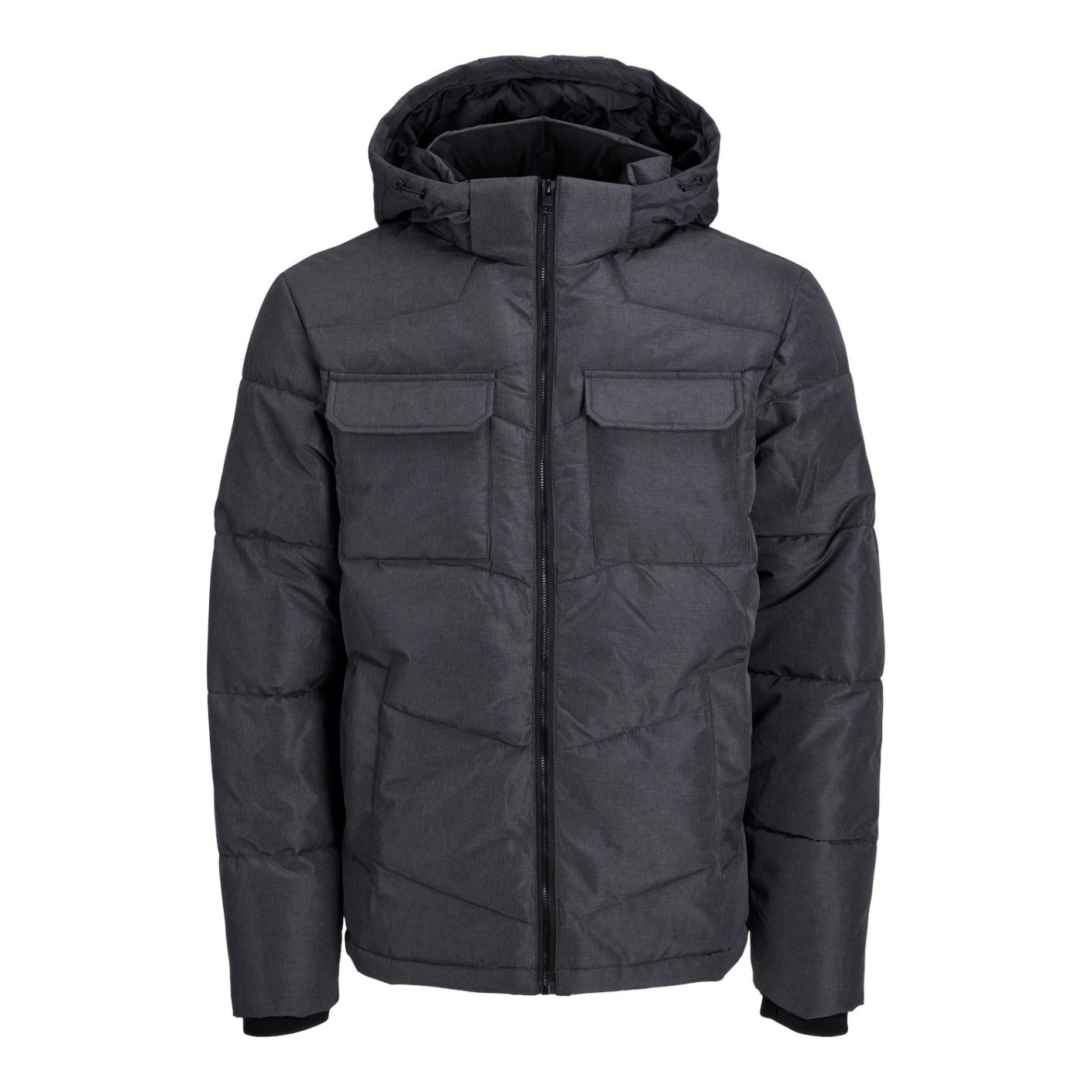 Jack&Jones Graue Daunenjacke mit Kapuze für Herren