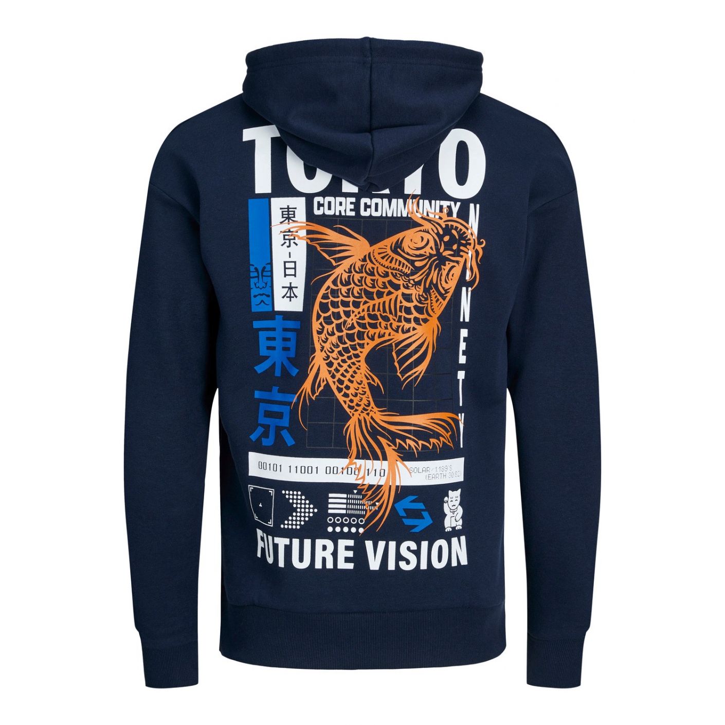 Jack & Jones Jcotokyo Blaues Kapuzenpullover für Herren