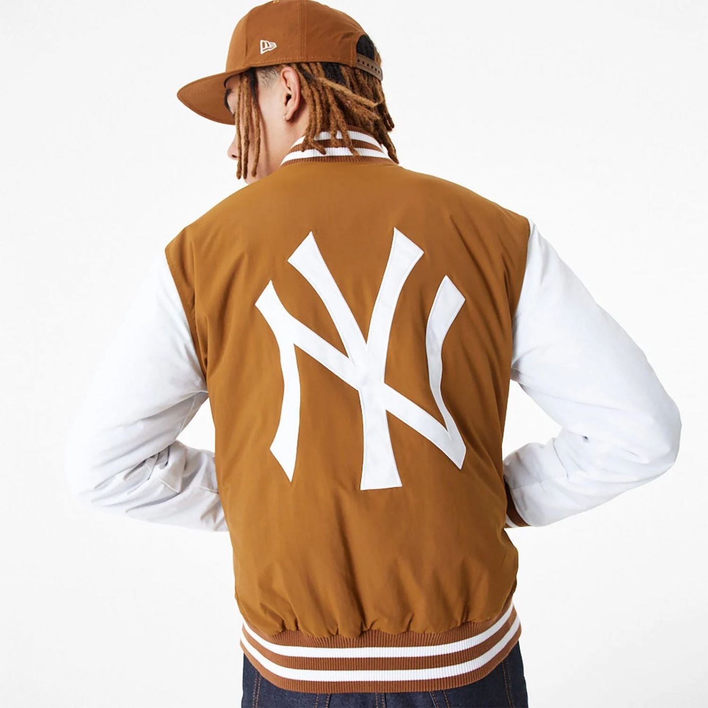 New Era New York Yankees MLB Varsity Jacke Braun