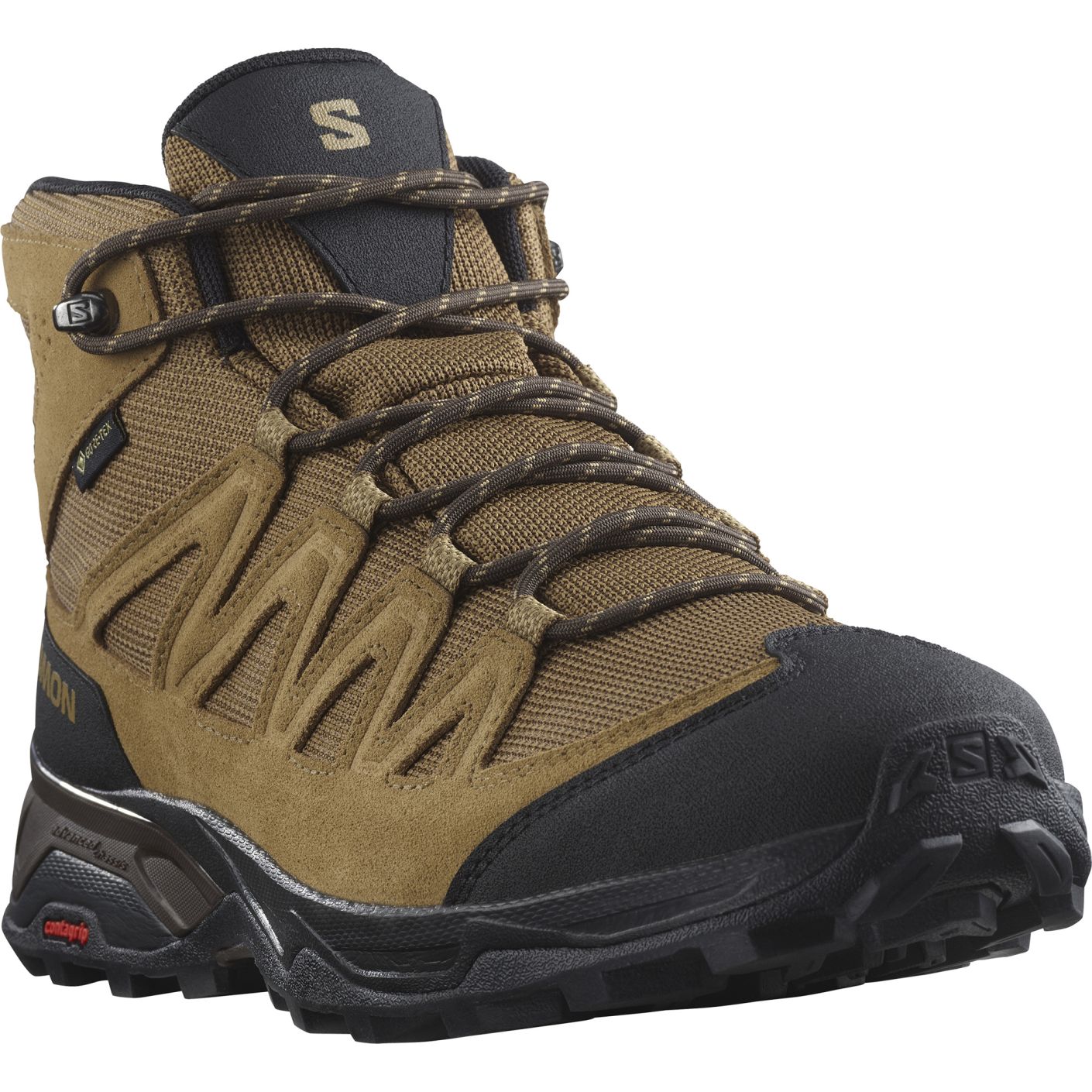 Salomon X Ward Leather Mid GTX Kangaroo/ Schwarz/ Mattgold