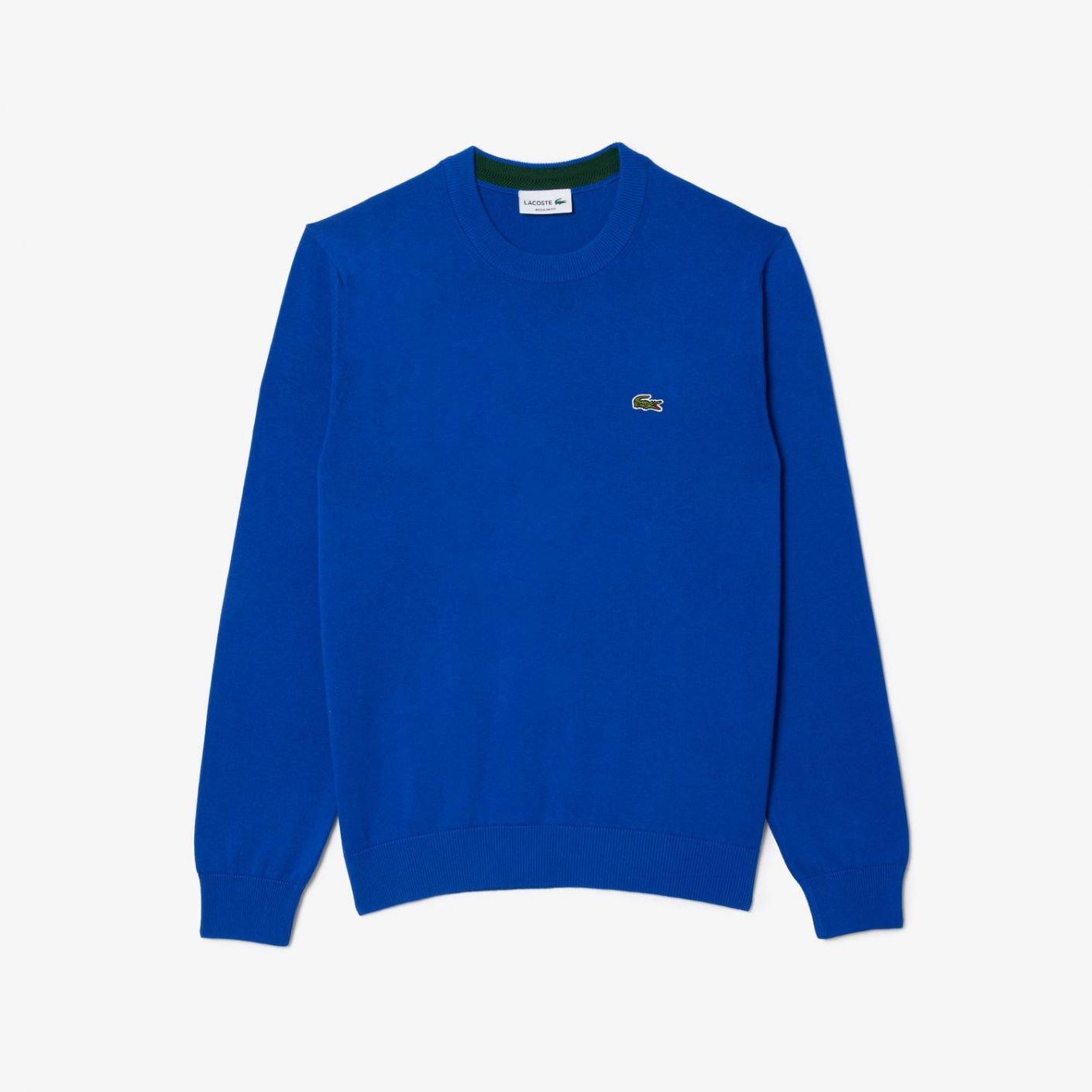 Lacoste Men's Round Neck Pullover Organic Blue Light Blue